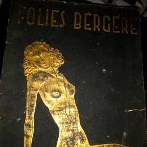 Vintage Folies Burger Black Velvet Cover Music Hall Program
